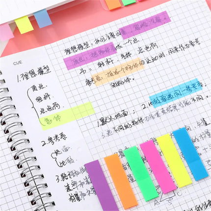 200 Sheets Sticky Notes Adhesive Memo Notes Index Transparent Post Stickers Bookmarks Notepad School Office Stationery Supplies
