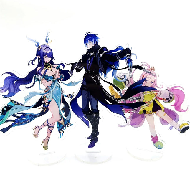Genshin lmpact Anime Figure Acrylic Stand Lauma Flins Aino Ineffa Model Plate 1pc Desk Decor Standing Sign Game Fans Gifts Key