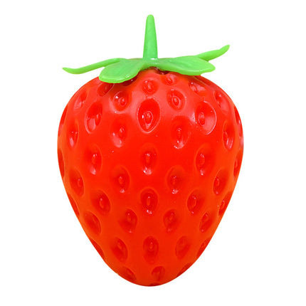 2026 Strawberry Squishies Toys Fruit Sensory Balls Simulation Strawberry Fruit Squeeze Toys for Kids Adults Autism Birthday Gift