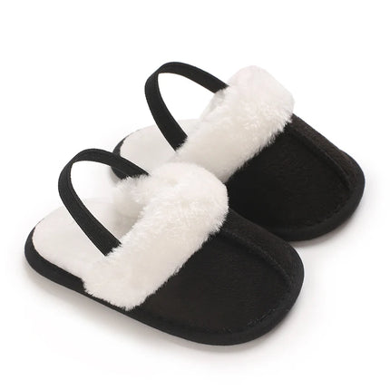 Autumn and Winter Popular Walking Shoes Baby Shoes 0-1 Year Old Warm Shoes Cotton Shoes Casual Soft Soled and Plush Baby Shoes