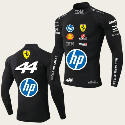 Ferrari Lewis Hamilton No. 44, Leclerc No. 16 driver's same model, Ferrari compressed high neck long sleeved 2026 model, white/b