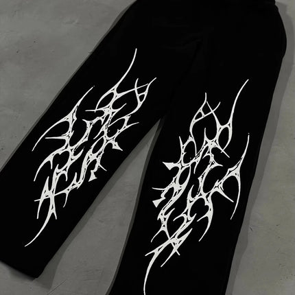 Summer 2026 Fashion New Retro Gothic Retro 3D Printed Hip-hop Sports Casual Pants Hip-hop Street Wear Loose Pants Plus Size