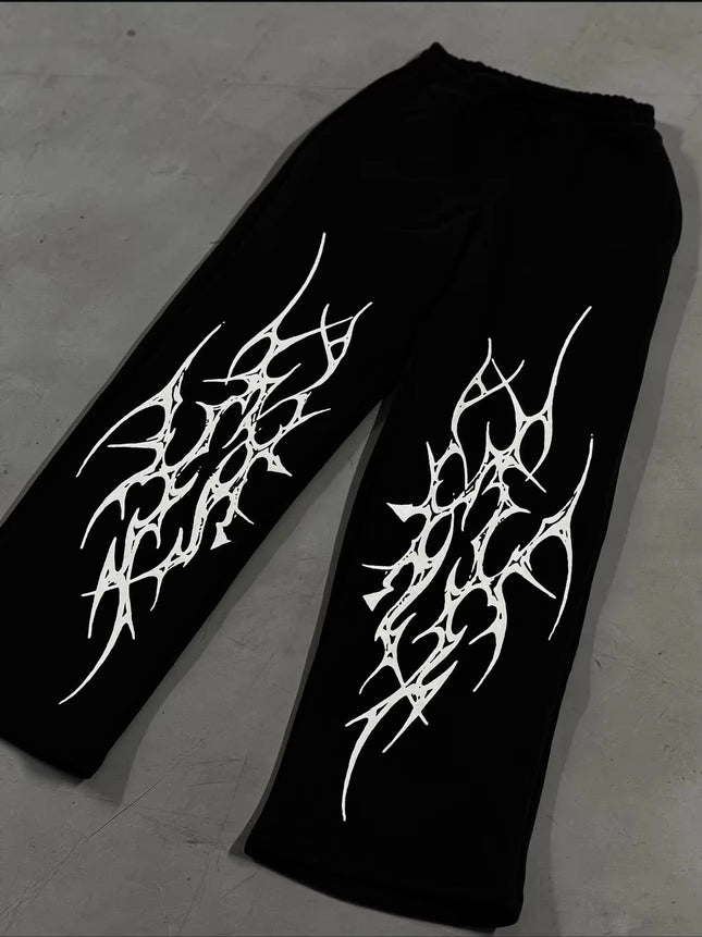 Summer 2026 Fashion New Retro Gothic Retro 3D Printed Hip-hop Sports Casual Pants Hip-hop Street Wear Loose Pants Plus Size