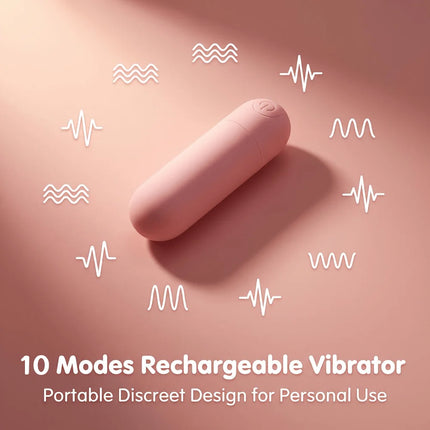 G Spot Bullet Vibrator Nipple Clitorals Stimulator USB Rechargeable for- 10 Modes Portable Waterproof Mini Vaginal Anal Massager