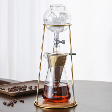 Ice-drip coffee pot teapot stand set ice-drip household drip-type hydraulic hand-pour cold brew tea dripping pot