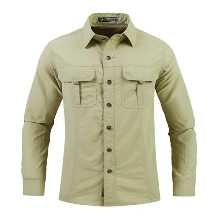 Lightweight Breathable Shirt Tactical Multifunctional Shirt Outdoor Long-Sleeved Work Shirt Breathable Sports Sun Protection