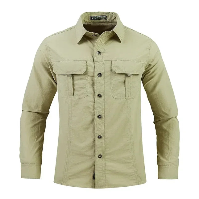 Lightweight Breathable Shirt Tactical Multifunctional Shirt Outdoor Long-Sleeved Work Shirt Breathable Sports Sun Protection