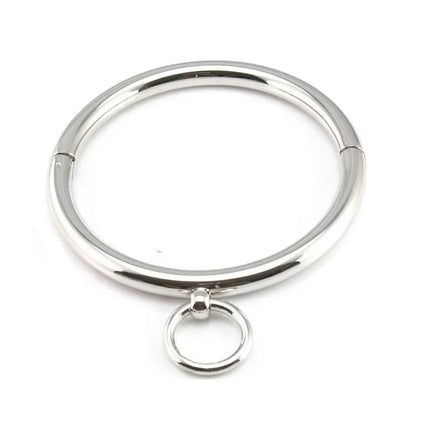 Metal Male Female Lockable Slave Neck collar Hex wrench Restraint Bondage Locking Choker O-Rings Chain Leader SM Couple Game -BDSM