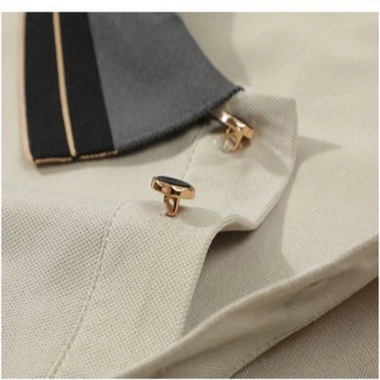 New men's high-quality short-sleeved polo shirt, summer fashion, casual, sweat-absorbing, breathable, cool T-shirt top
