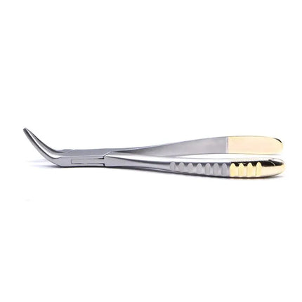 Dental Root Tweezers Curved Maxillary Dental Residual Root Extracting Forceps for Teeth Removal Dental Tools