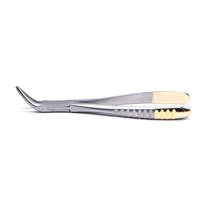Dental Root Tweezers Curved Maxillary Dental Residual Root Extracting Forceps for Teeth Removal Dental Tools