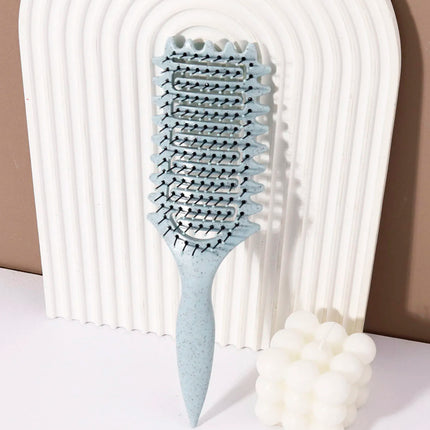 2026 Curling styling brush - hollow massage comb, nylon mane, ABS plastic handle, comfortable grip Special for real hair wigs