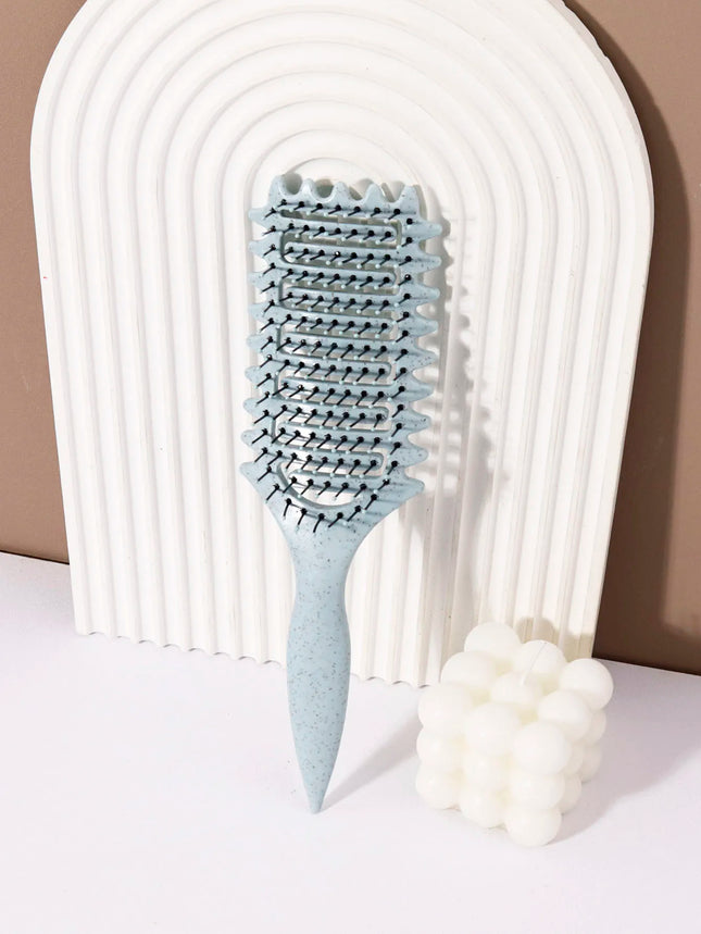 2026 Curling styling brush - hollow massage comb, nylon mane, ABS plastic handle, comfortable grip Special for real hair wigs