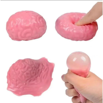 Cute Brain Squishy Stress Ball Funny Squeeze Ornament Party Favor Easter Halloween Birthday Festival Gift