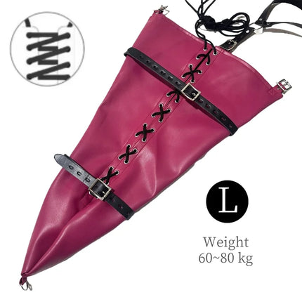 Erotic Games Both Arm Back Bondage Gloves with Adjustable Shoulders Strap Handcuffs for Couple Secure Restraint Adult Sex Toys