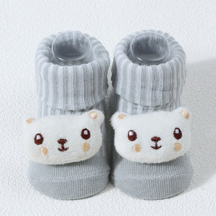 Cute Cartoon Bear Lion Panda Baby Socks For Boys Girls Spring Autumn Soft Cotton Solid Newborn Infant Tube Sock Kids Socken