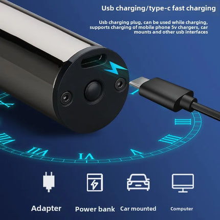 Men's Professional Hair Clipper USB Charging Hair Trimmer Electric Hair Cutting Machine Vintage Hair Cutting Kit with Guide Comb
