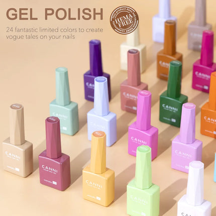 9ml CANNI Gel Nail Polish HEMA FREE TPO FREE Round Brush Gorgeous Color Soak Off UV LED Semi Permanent Gel Varnish Winter Nails