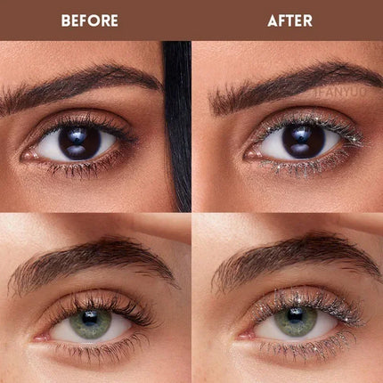 Silver Blue Purple Quick Dry Mascara Diamond Glitter Curling Thick Shiny Eyelashes Long Lasting Waterproof Sexy Mascara Makeup