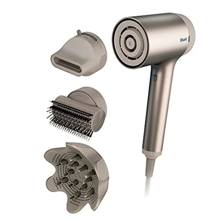 Hair dryer for home use, ceramic-coated, stone color, fast-drying with IQ 2-in-1 concentrator, styling brush, deep diffuser, io