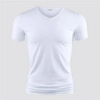 White V-neck / 4XL / China Mainland