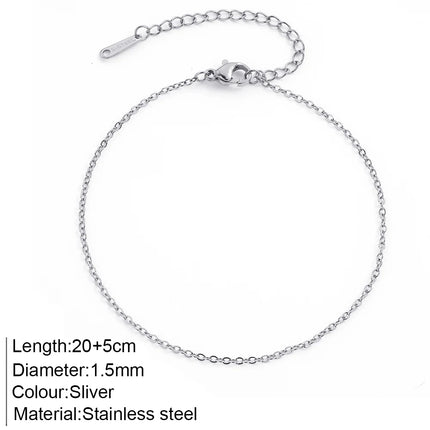 Stainless Steel Delicate Anklet for Women Gold Color Chain Anklet Bracelets on The Leg Do Not Fade Anklet Jewelry Women 2025 new