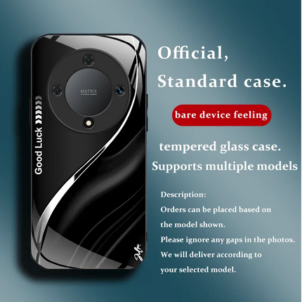 Hard Tempered Glass Case For Honor X9d Magic 8 Lite Protective Cover Gradient Color Back Shell Fundas
