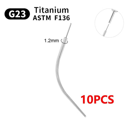 10pcs G23 Titanium Piercing Body Piercing Tool Jewelry Tools Puncture Needle  For Belly Lip Ear Eyebrow Guide Needle Piercing