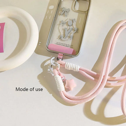 Coloful Lanyard Crossbody Shoulder Straps Keychain Key Ring Braided Rope with High Quality Replacement Patch for Accessories