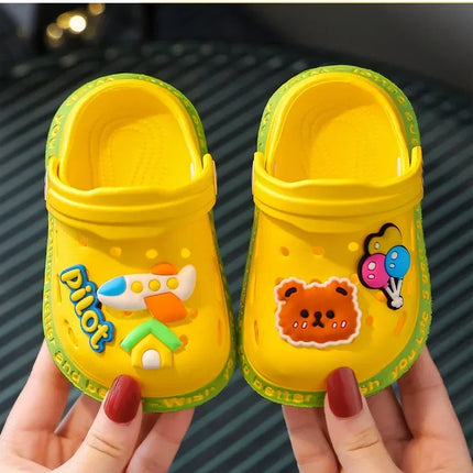 Summer Children Garden Clogs Shoes Boys&Girls Beach Sandal Kids Lightweight Breathable Cute Cartoon Slip Baby Slippers