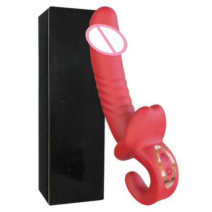 Mouth Thrusting Dildo Vibrator 10 Vibrating Modes  G-Spot Clitoris Stimulator Female Fast Orgasm Sex Toys for Couple Pleasure