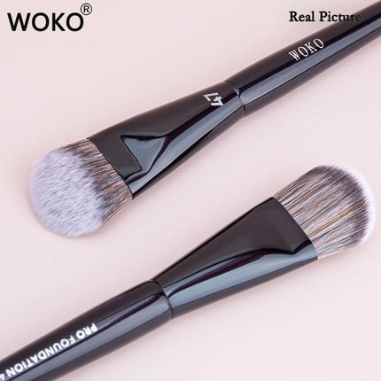 47 Foundation Brush Broom Shadow Liquid Cream Blending Blush Foundation Brush  Angled Professional Makeup Brush Cosmetic Tool