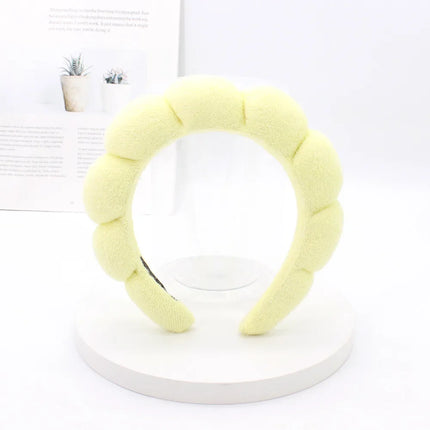 Women Girls Sponge Co Spa Makeup Bubble Terry Cloth Headband Puffy Retro Hair Bands Soft Hairband Headwear