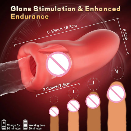 Male Masturbator Sex Toys for Men Penis Training Vibrator Blowjob Sucking Sex Machine Glans Trainer Cock Vibrating Stimulator