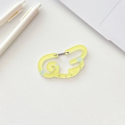 Cute Wings Shape Carabiner Keychain Portable Acrylic Keyring Hook Multifunctional Backpack Pendant Keychain Ornament