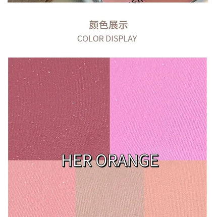 HERORANGE Atmospheric Single-color Blush Is Waterproof, Sweat-proof, Non-fading and Long-lasting. Five Colors Are Available.