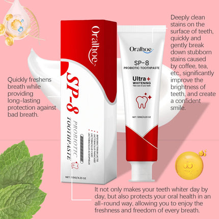 Probiotic Toothpaste Sp8 Mint Fresh Breath Remove Plaque Stains Prevent Periodontitis Teeth Keep Brighten Oral Care Toothpaste