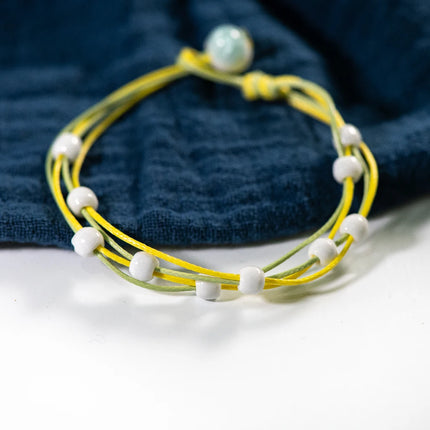 Love stone women's ceramic bracelet Female hand-woven couple small wholesale jewelry #5347