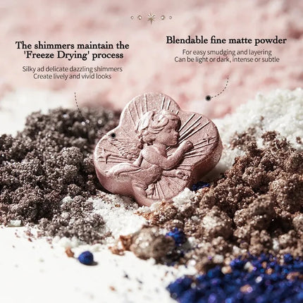 Little Angel Flower Knows Eyeshadow Palette Eye Glitter Make Up Palette Long Lasting 9 Color Eye Shadow For Girl And Women
