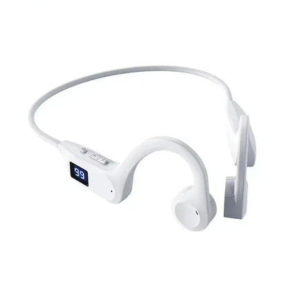 Earphone Bone Conduction Wireless Sports Waterproof Neck With Mic High Power Smooth Sound Conduction Long Battery Life