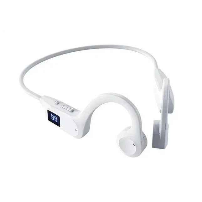 Earphone Bone Conduction Wireless Sports Waterproof Neck With Mic High Power Smooth Sound Conduction Long Battery Life