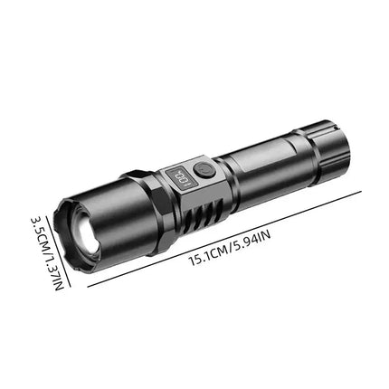 Super Bright LED Flashlight USB Rechargeable Flashlights with Tactical Zoom High Power Spotlight Outdoor Camping Fishing Torch