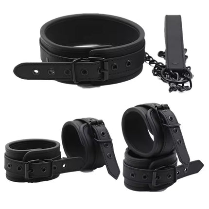 No Vibrators For Women Erotic Handcuffs Ankle Cuffs Collar BDSM Bondage Restraints Slave Sex Toys For Couple Women Adult Games