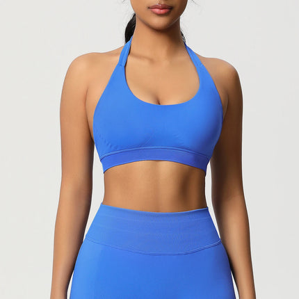 Women Sports Bra Seamless Halter Clothes Push-up Vest Brassiere Gym Top Backless Fitness Yoga Workout Running Underwear