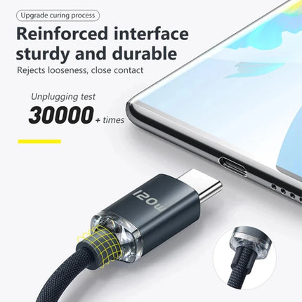 NNBILI 120W 6A Fast Charge USB Type C Quick Charge Cable For Samsung S23 Xiaomi 14 Huawei Phone Fast Charging Cable Data Cables