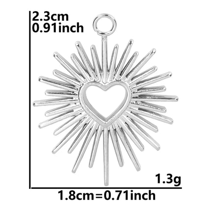 Elegant Love Breloques Stainless Steel Pendants For Jewelry Making Bulk Heart Charm Pendant 5pcs/Lot Materials To Make Bracelets