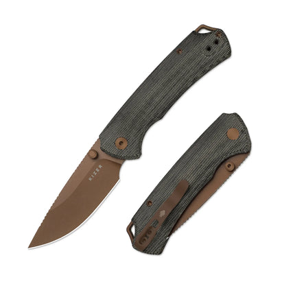 Kizer Folding Knife T1 BD V3490.2BA1/V3490.2BA2 T1 CD V3490.2CA1/V3490.2CA2 Micarta/G10 Handle With Nitro-V Blade Pocket Knives