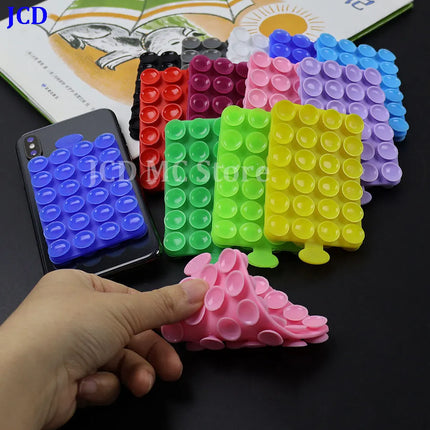 2Pcs 2025 new multifunctional silicone super strong double-sided suction cup wall anti slip and firm mobile phone lazy holder
