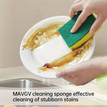10-50Pcs Double-Sided Scouring Pads Kitchen Sponge Dishwashing Scrub Pads for Pot Bowl Home Cleaning Tools