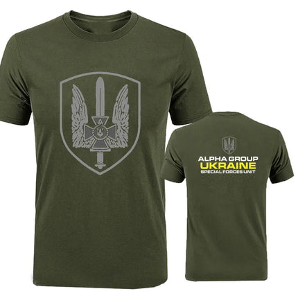 New Fashion Summer New Spetsnaz Ukraine Special Forces Alpha Group Military T-Shirt Print T Shirt Men